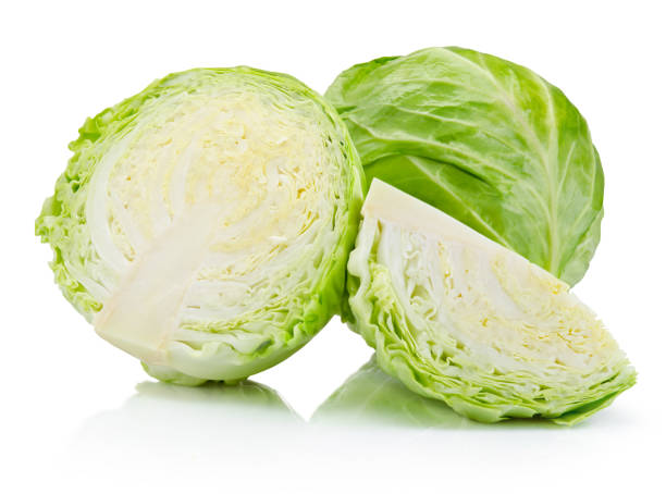 istock Fresh ripe cabbage vegetable isolated on white background 2202143568