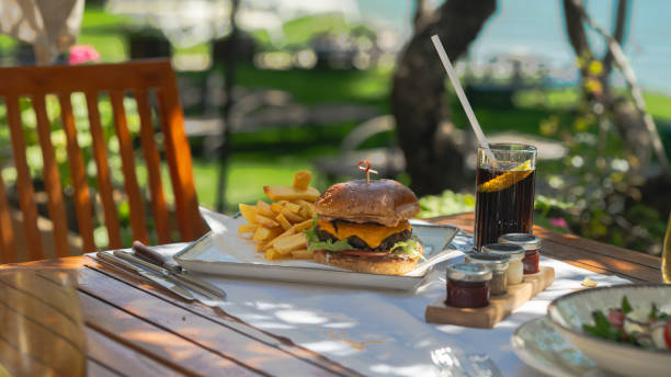 istock Gourmet Beef Burger with Fresh Lettuce and Tomato 2202143703