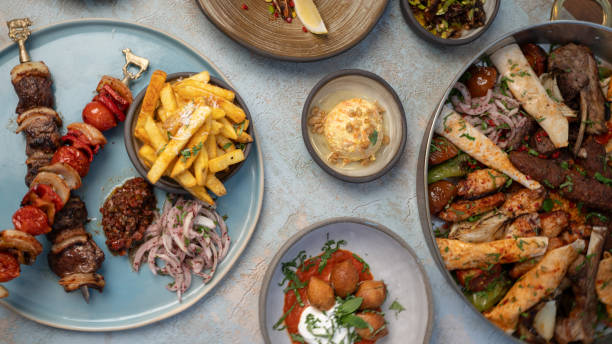 istock Delicious Turkish Kebab Served on a Plate 2202144472