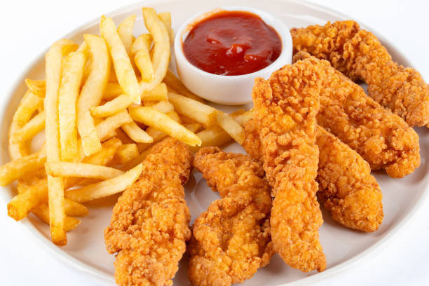 istock Chicken tenders. Fried chicken breast strips 2202145186