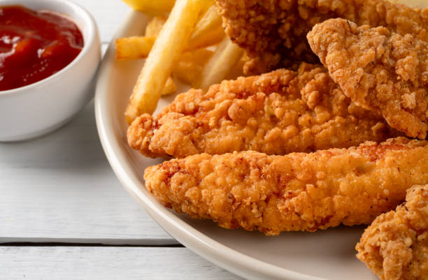 istock Chicken tenders. Fried chicken breast strips 2202145342