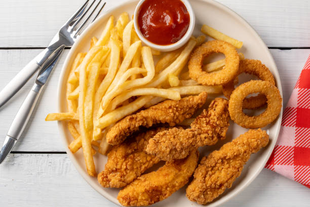 istock Chicken tenders. Fried chicken breast strips 2202145393