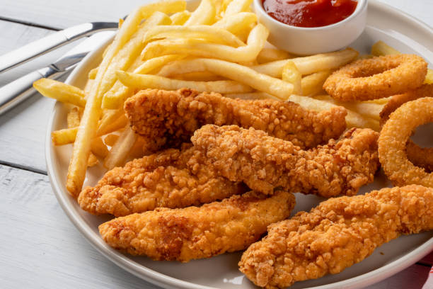 istock Chicken tenders. Fried chicken breast strips 2202145395