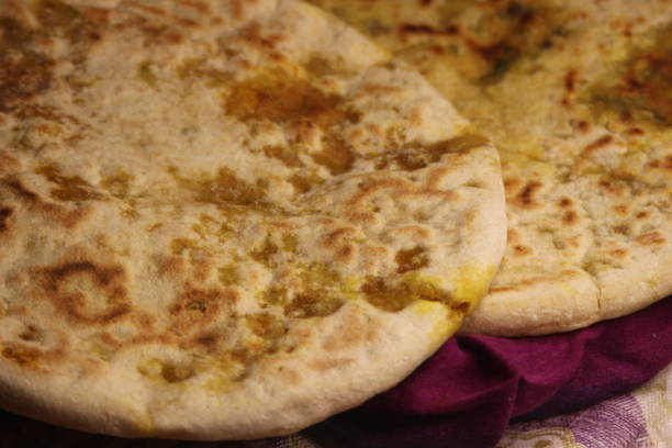 istock Fresh Moroccan Stuffed Bread, Aghroum Ntadount, Amazigh Bread 2202145513