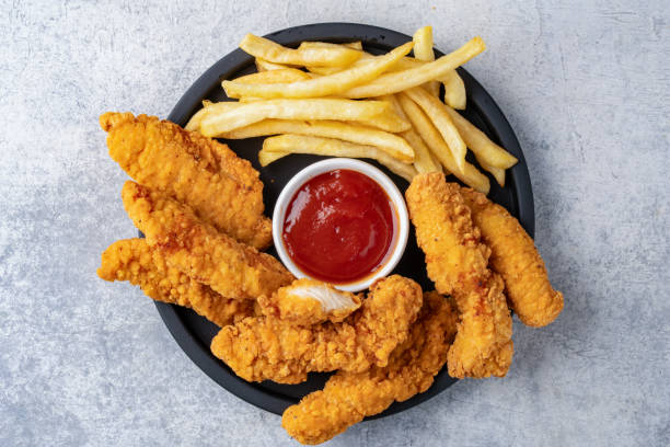 istock Chicken tenders. Fried chicken breast strips 2202145517