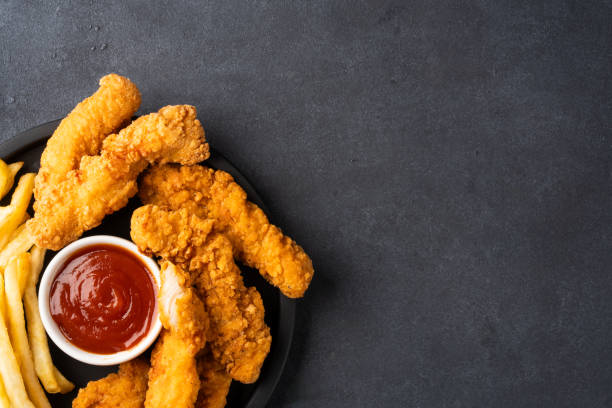 istock Chicken tenders. Fried chicken breast strips 2202145557