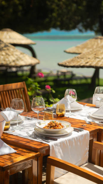 istock Creamy Pasta Delight Served in a Chic Restaurant 2202145854