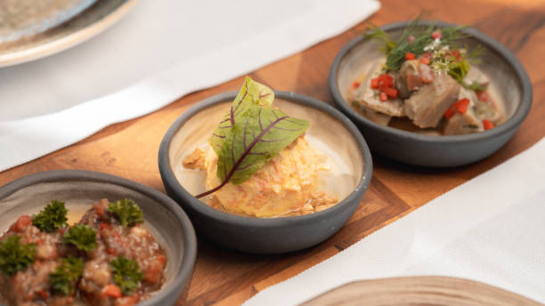istock Traditional Turkish Meze Served with Fresh Bread 2202150351