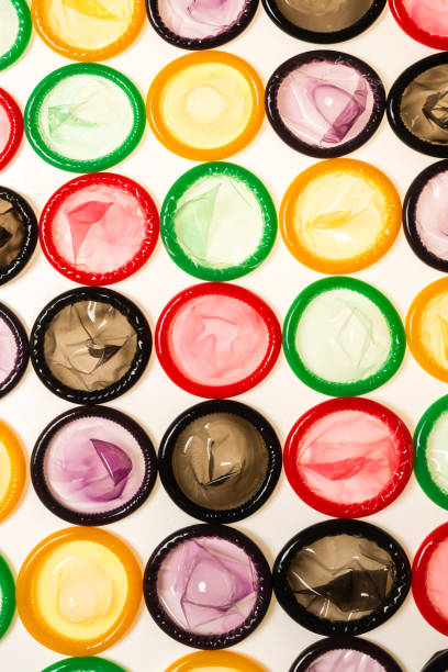 istock Colorful condoms background. 2202153891