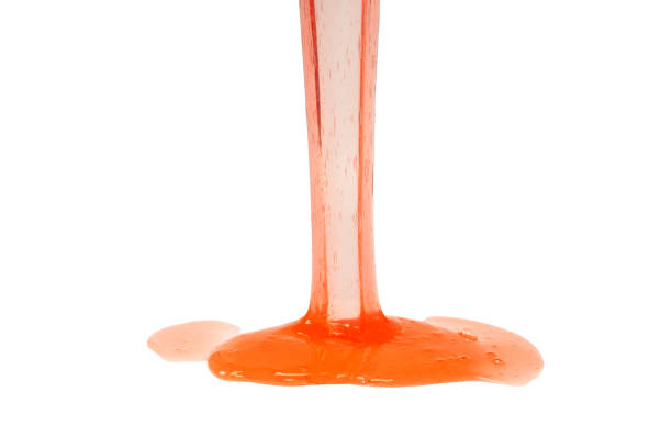 istock Red slime toy isolated on a white background. 2202153911