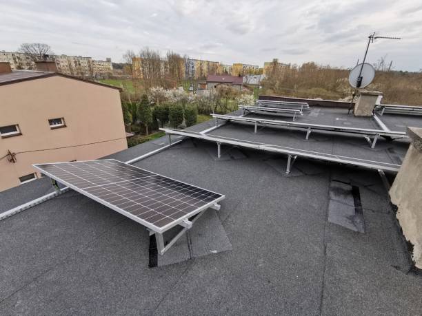 istock Solar panels are installed on the roof 2202156179