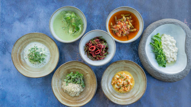istock Gourmet Turkish Meze Selection with Classic Recipes 2202156921