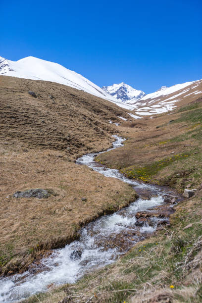istock stream in Caucasus Mountains. Karachay-Cherkessia, Russia 2202157642