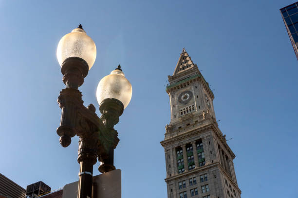 Custom House Tower in the Financial District in Boston, Massachusetts, USA.