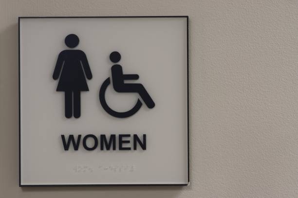 istock Restroom sign for women 2202184441