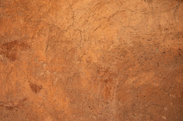 Full frame shot of an earthen wall texture of clay house structure.