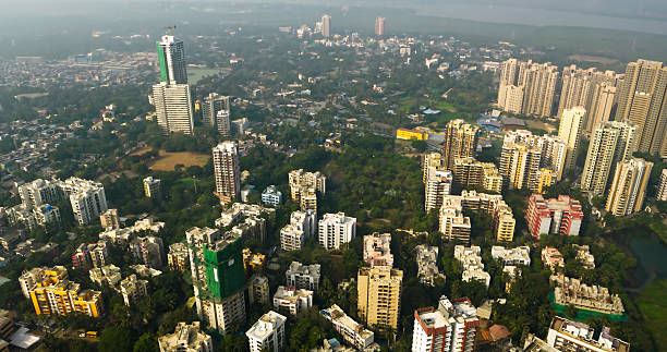 istock High Angle Aerial View of Malad, Mumbai 2202190210
