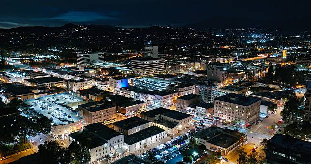 istock Elevated Photograph of Downtown Pasadena at Night 2202190698
