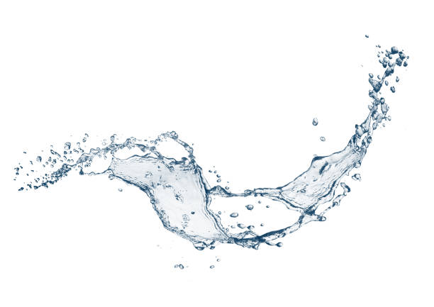 istock 3d illustration of abstract blue water splashes on white background 2202192232