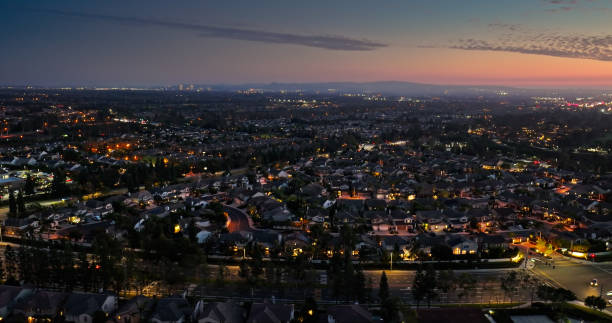 istock Drone Shot of Orange County, CA at Nightfall 2202193609