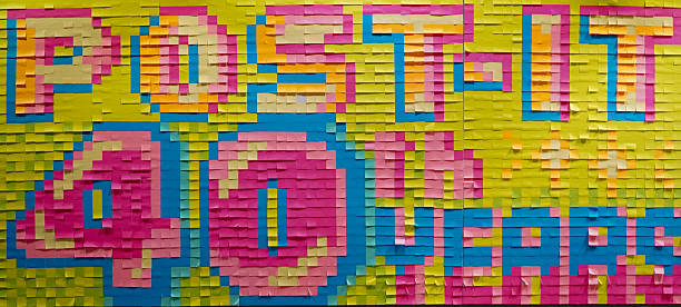 post it on the wall of the house abstract background