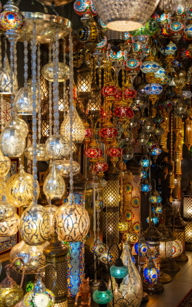 istock Authentic chandeliers in Grand Bazaar in Istanbul, Turkiye 2202197927