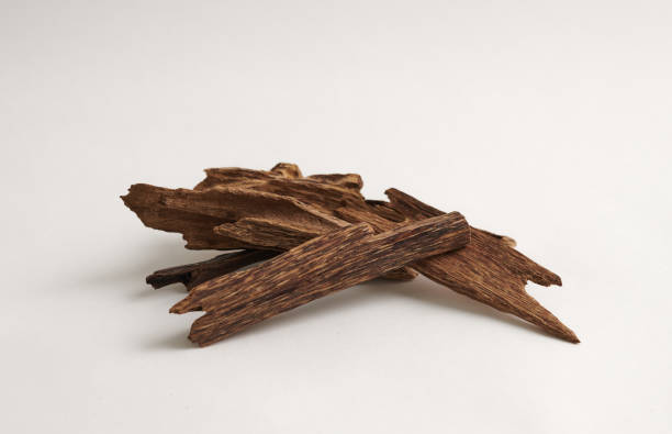 Scented Agarwood Sticks isolated on white background  Highly Valued in Traditional and Spiritual Practice