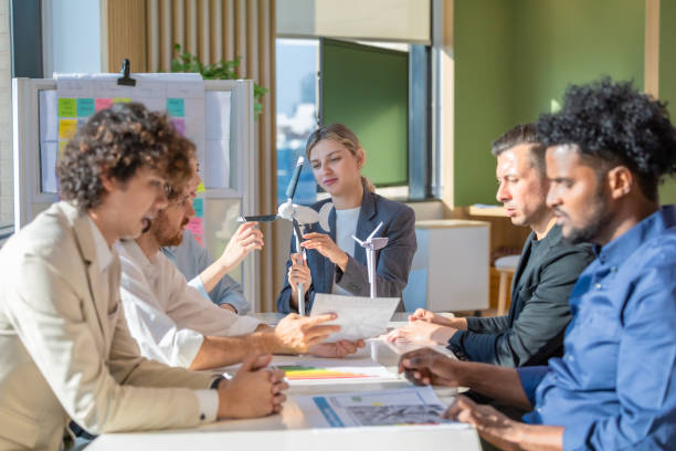 istock Startup Team Develops Portable Wind Turbine Prototype for Investor Funding 2202203159