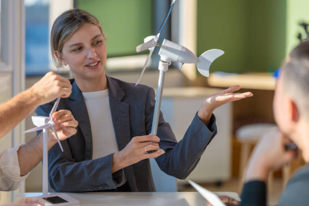 istock Startup Team Develops Portable Wind Turbine Prototype for Investor Funding 2202203243