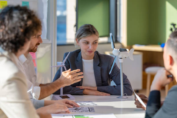 istock Startup Team Develops Portable Wind Turbine Prototype for Investor Funding 2202203244