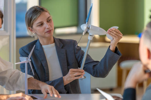 istock Startup Team Develops Portable Wind Turbine Prototype for Investor Funding 2202203278