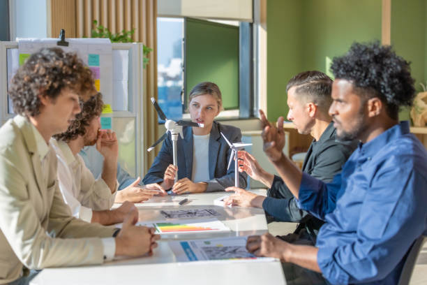 istock Startup Team Develops Portable Wind Turbine Prototype for Investor Funding 2202203412