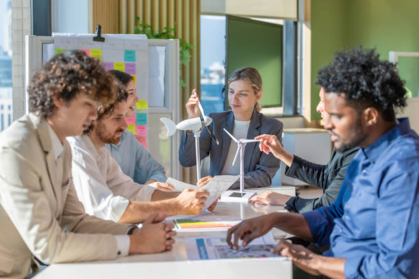 istock Startup Team Develops Portable Wind Turbine Prototype for Investor Funding 2202203452