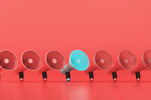 istock Megaphones And Standing Out From The Crowd 2202205374