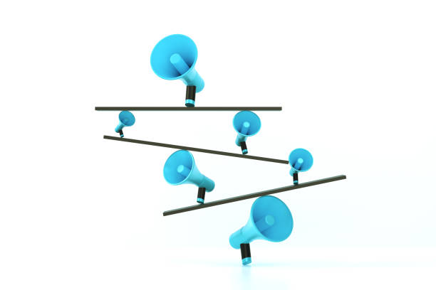 istock Megaphones And Balance Concept 2202205422
