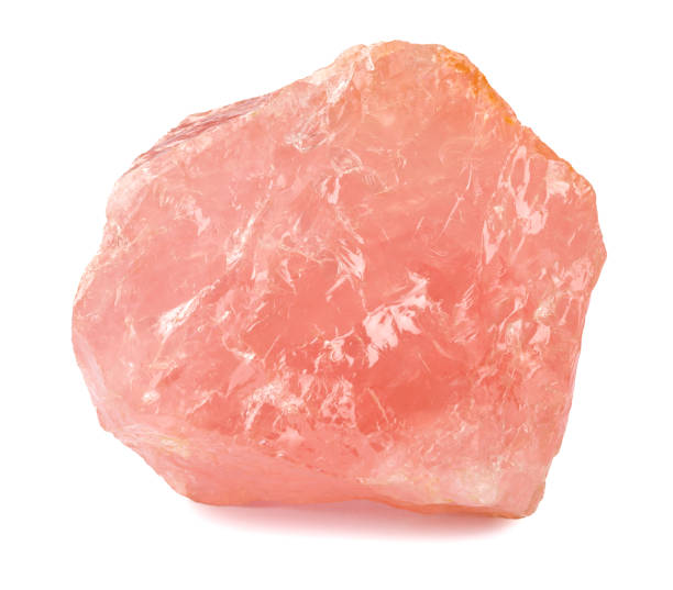 istock Natural rose quartz sample isolated on white background. 2202205791