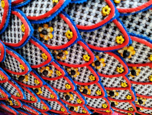 istock Decorative materials made from yellow corn seeds and woven bamboo sheets 2202209910