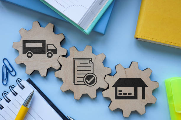 istock Transport, contract and store. Supply chain management. 2202210967