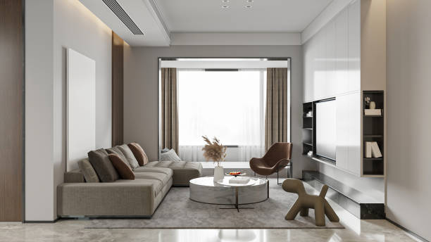 istock Modern Living Room with TV 2202211438