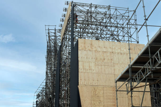 istock construction of a stage for an open air concert 2202213090