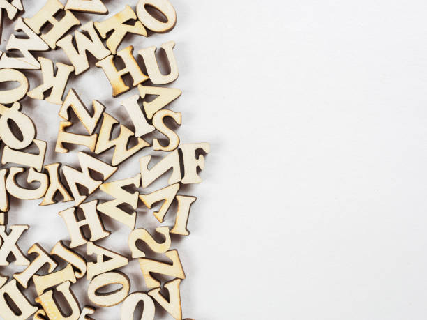 istock English alphabet letters on a white background, creating a clean and minimalist look for educational materials. 2202216679