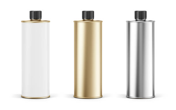 istock Metal Tube Tin Can for Olive Oil On White Background - Packaging Mockup - 3d rendering 2202217405