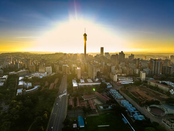 istock Johannesburg Sunrise With Hillbrow 2202220653