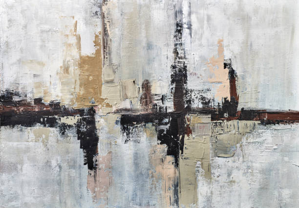 istock Oil paint drawing. Abstract colored background. Abstraction in the style of impressionism. Modern surrealist painting. Good as a poster for wall decor. Surreal design. Hand drawn texture template 2202220970