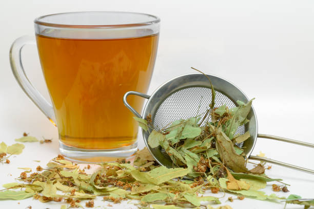 istock Dried linden leaves and flowers for making tea 2202221654
