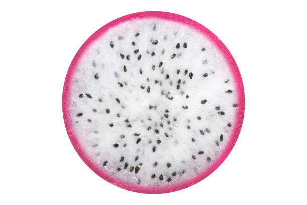 istock Half of pitahaya on isolated white background. 1 object. 2202223627