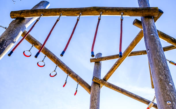 climbing ropes at a playground - photo