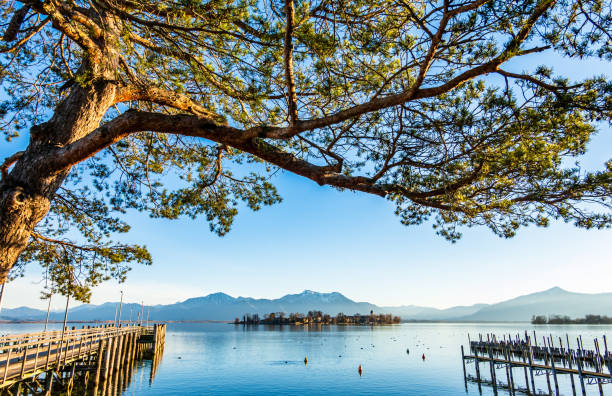 landscape at the chiemsee lake - bavaria