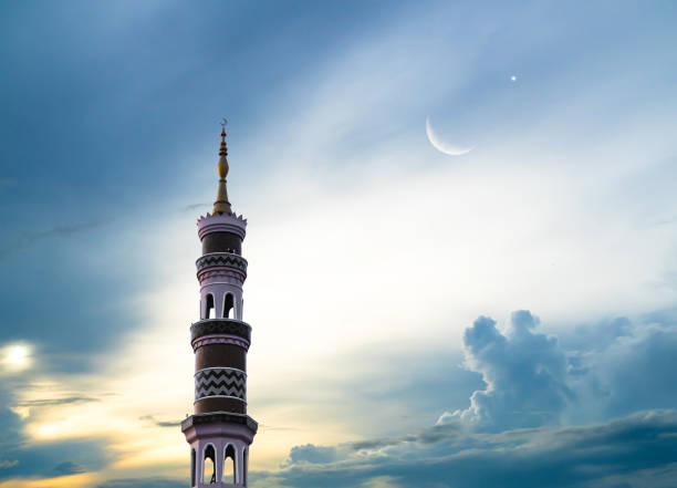 istock Isra miraj namaz sunset background 2202227569