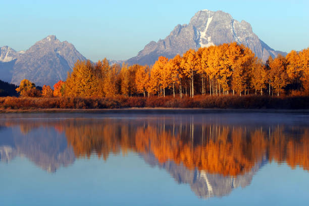 Sunrise on an autumn day at Grand Teton National Park